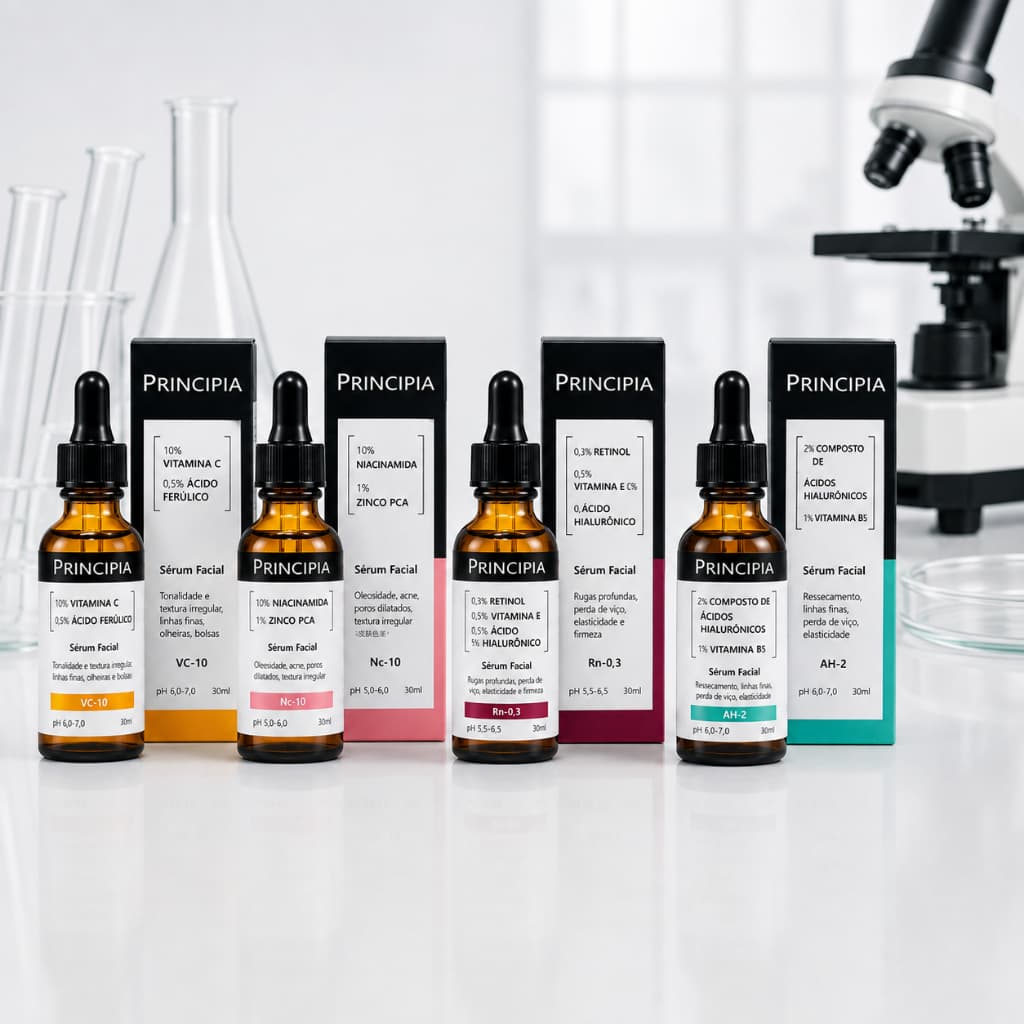 Sérum Principia - MIX-01, Vitamina C-10, Retinol RN-0,3, Nianimicina NC-10, Capilar SC-01