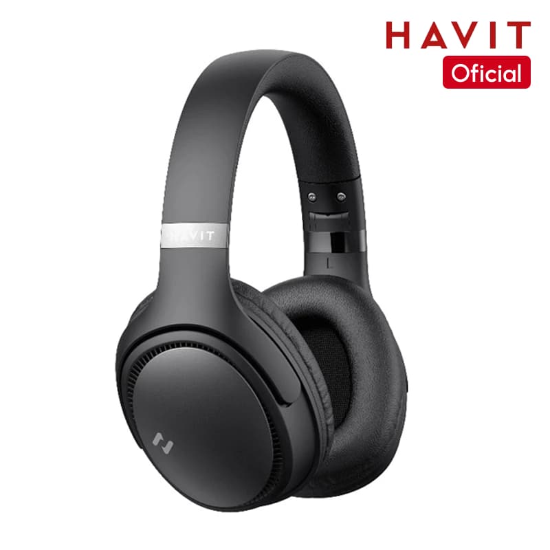 Fone De Ouvido Sem Fio HAVIT H630BT Headphone Gamer Bluetooth 5.3 Multiponto On-ear 3D 55h ENC