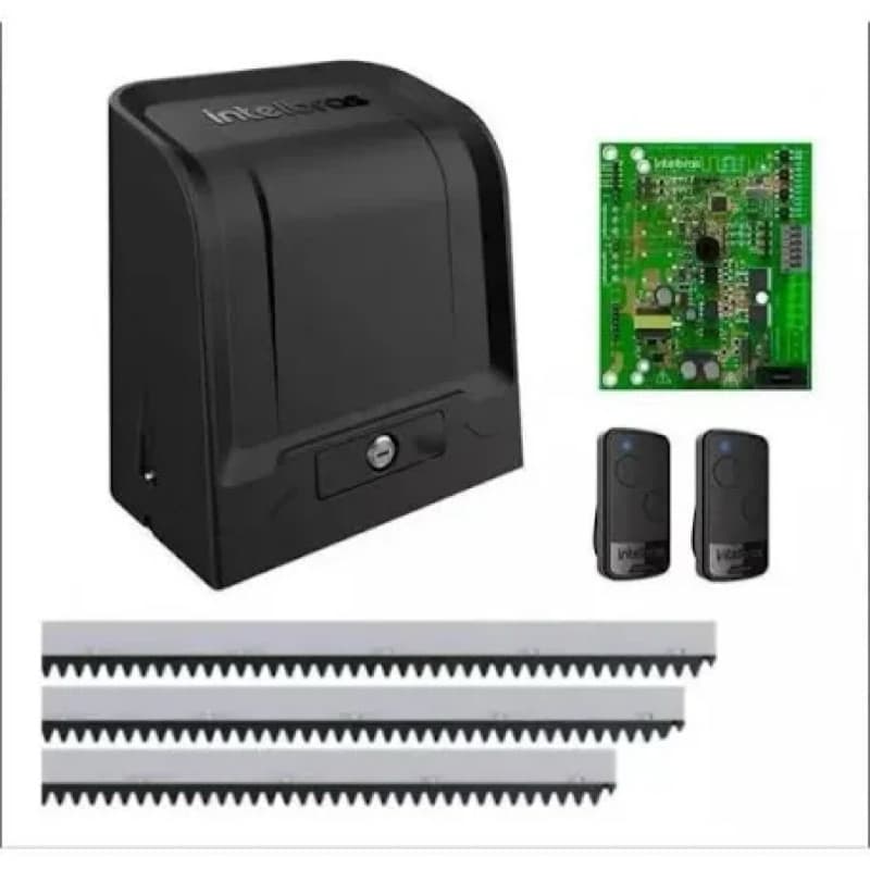 Kit completo Intelbras motor portão Dr 400 portão até 400 kg c/ 3  m de cremalheiras, 127 v