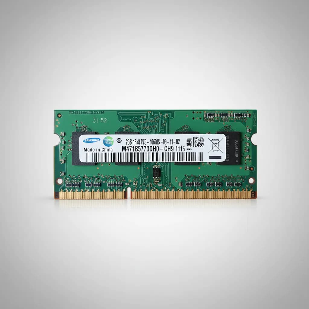 Memória RAM Original Samsung 2 GB DDR3 PC3-10600S 1333 MHz para Notebook Laptop All-In-One PC M471B5773DH0-CH9 1116