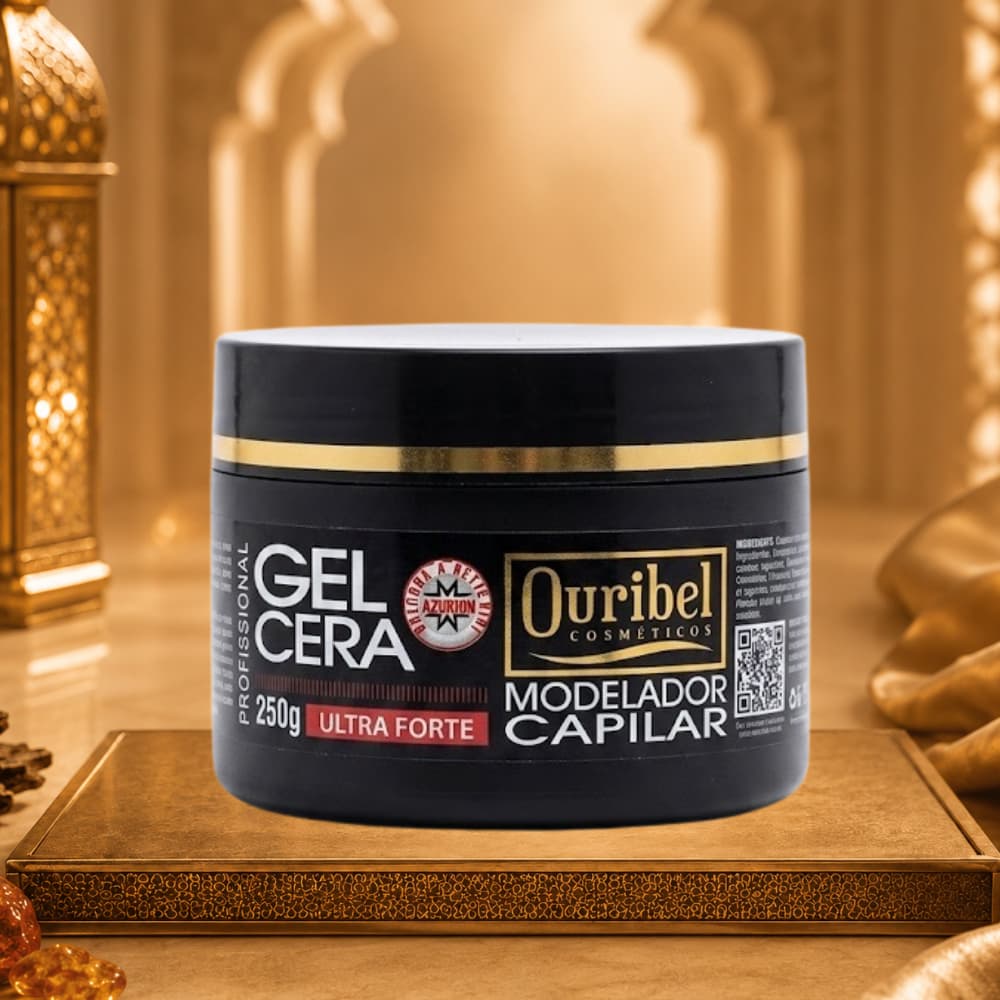 Modelador Capilar Gel Cera Ouribel Ultra Forte Fixação Alta Finalizador Cabelos Fixação Penteados