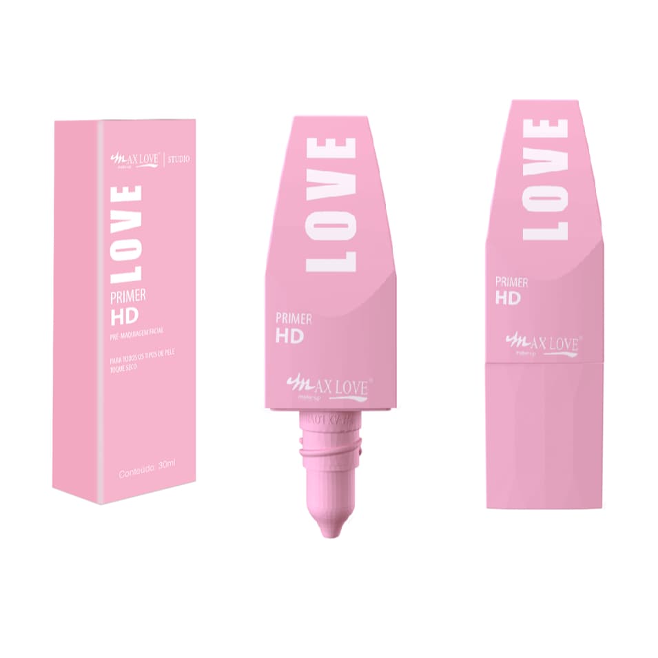 Primer Facial Max Love Pré Maquiagem 3 em 1 Hd Anti Craquelamento