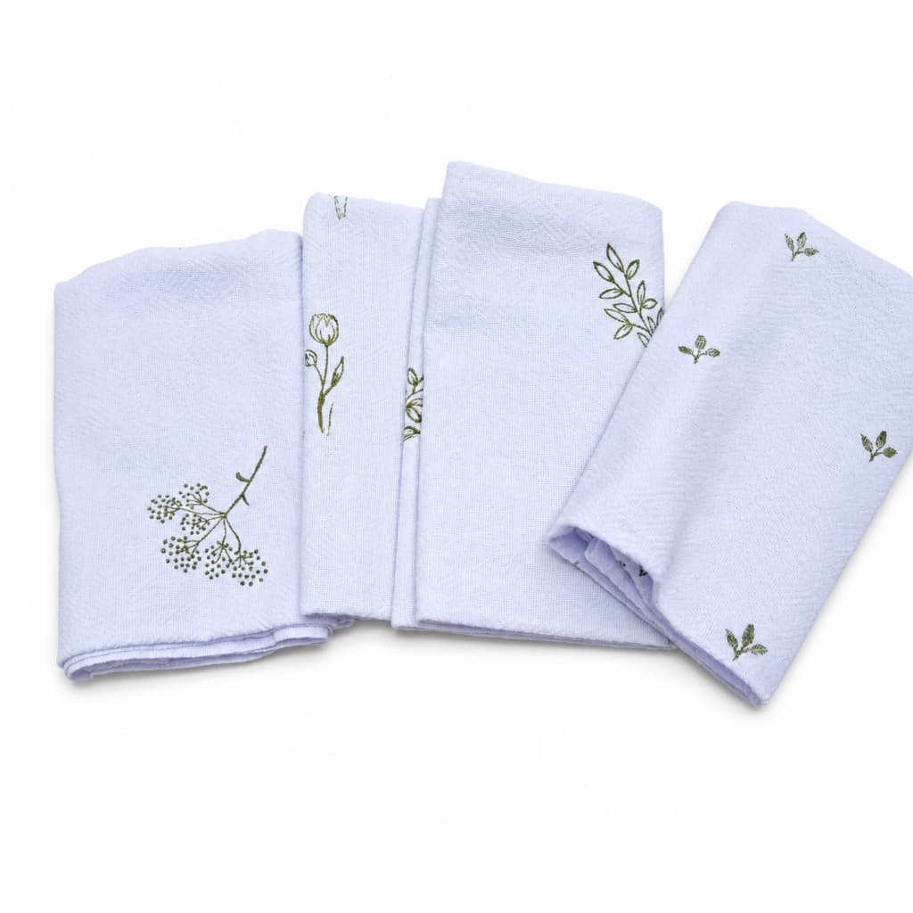 Kit 10 Panos de Prato Pintados com Carimbo Artesanal 100% Algodão Cozinha Decorativa