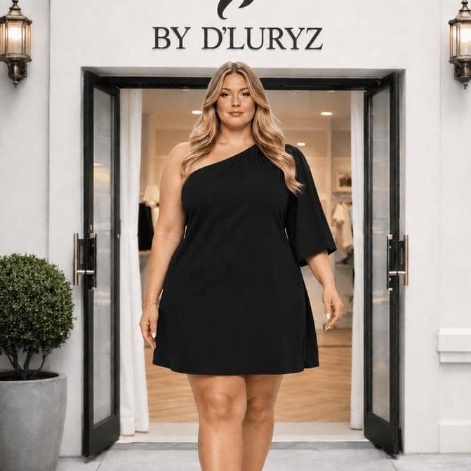 Vestido Manga Nula Plus Size Casual Liso