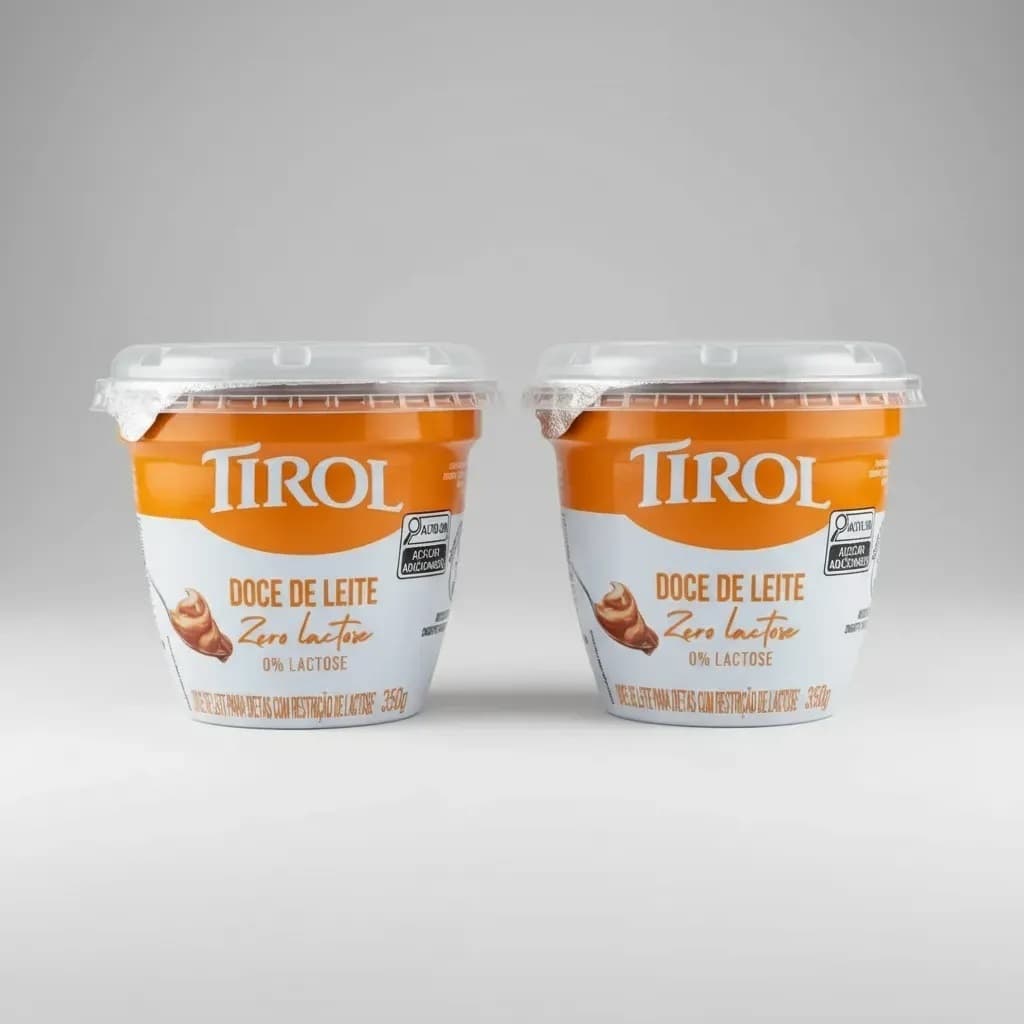 Pack 2 Potes Doce De Leite Cremoso Tirol Zero Lactose 700g Total - Econômico