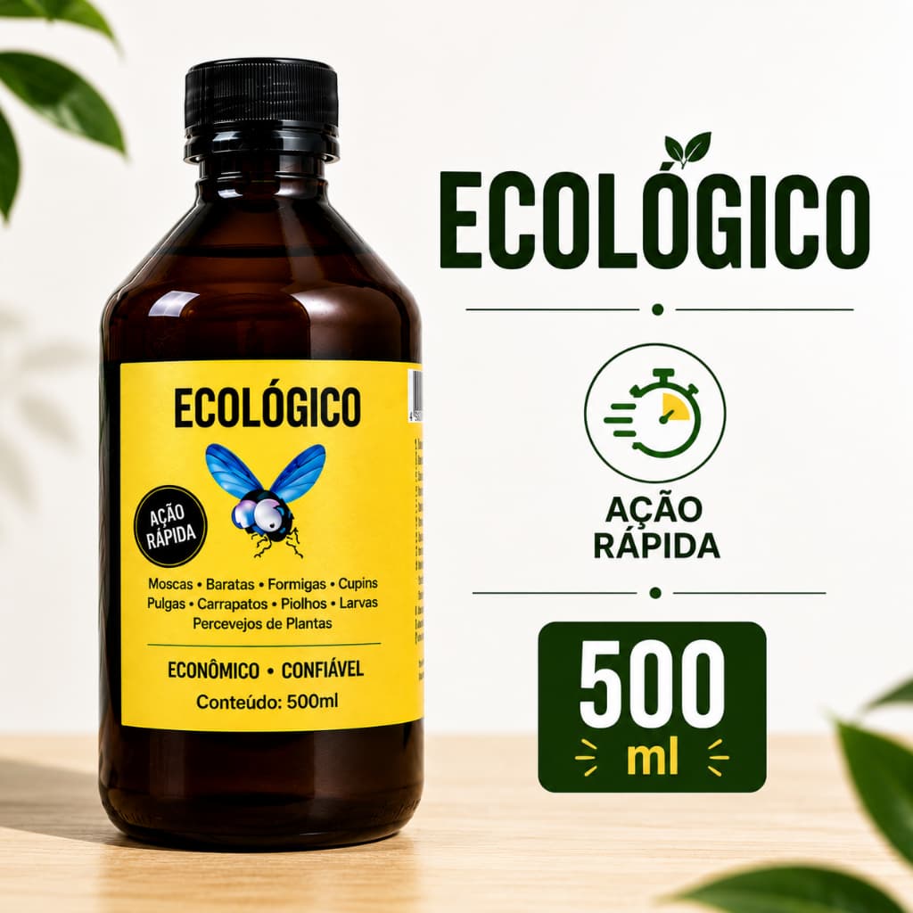 Solução Ecológica Concentrada 500ml – Ação Rápida para Diversas Pragas