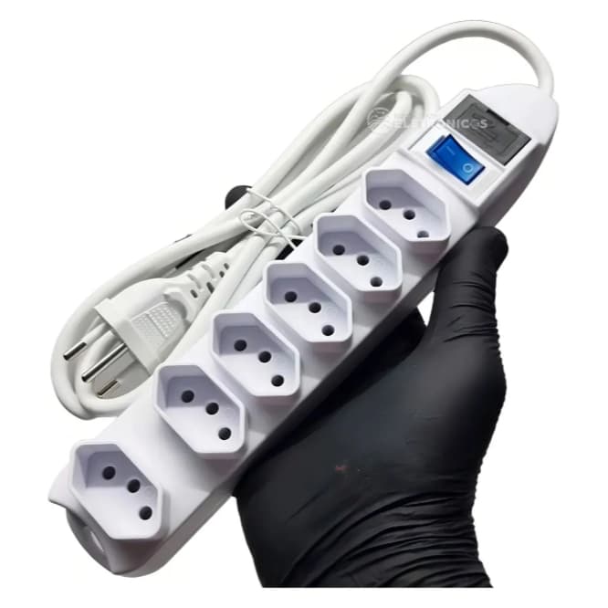 Extensão Elétrica Luatek SL7606 6 Tomadas 3M Filtro de Linha Bivolt