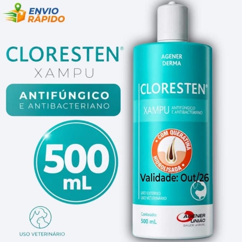 Shampoo Antibacteriano Agener Dr.clean Cloresten 500 MI