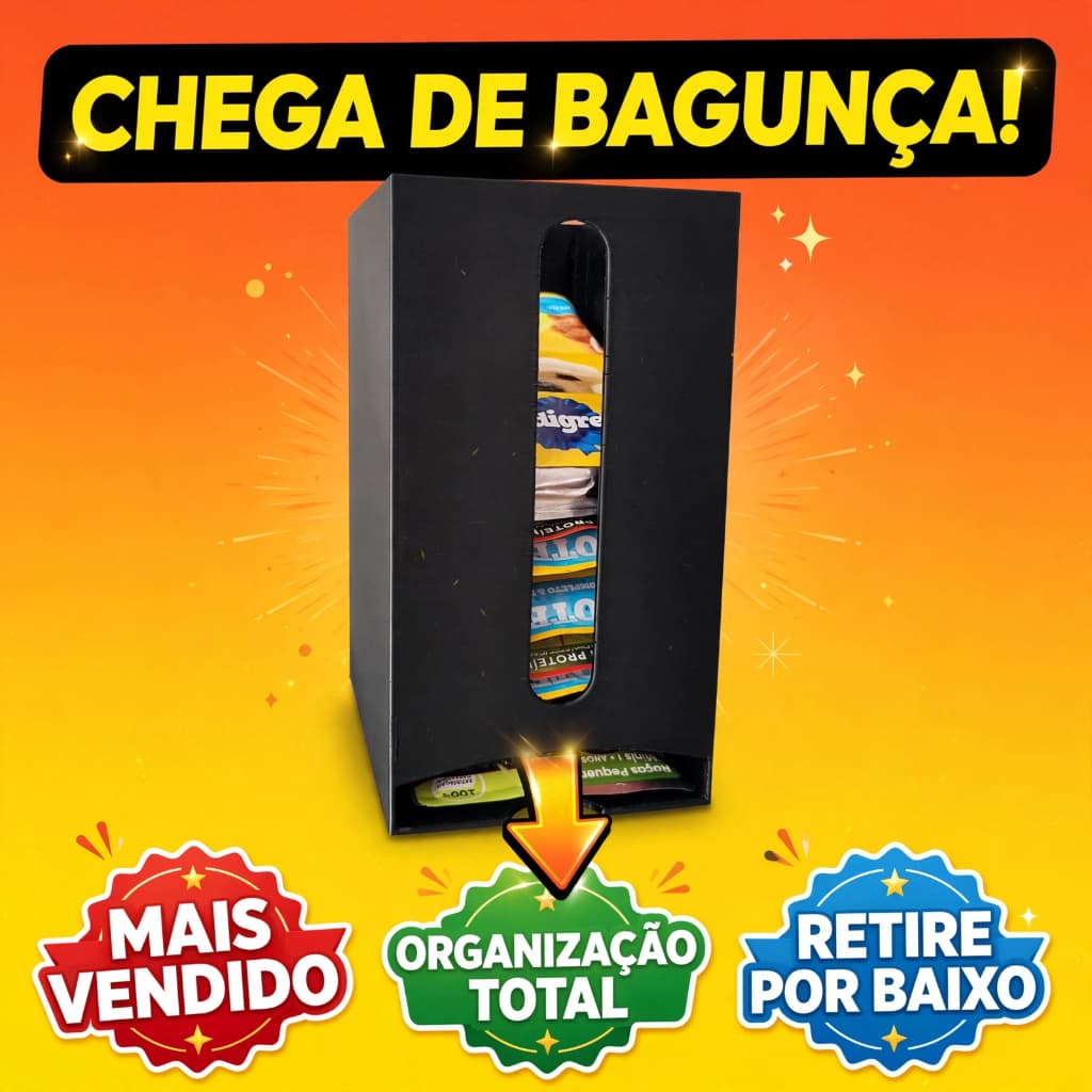 Organizador Porta Sachês Ração Gatos e Cachorros Pet Comida Úmida