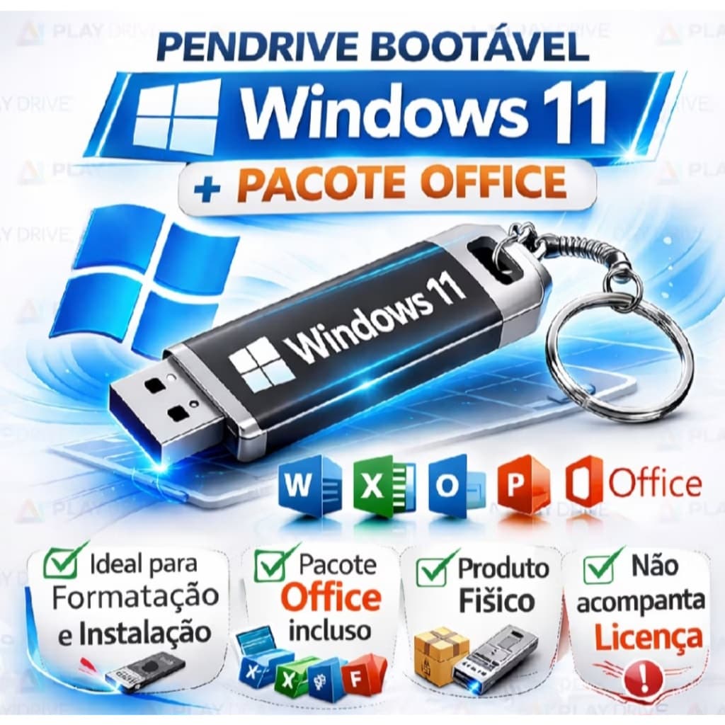 Pendrive boot windows11 e pacote office