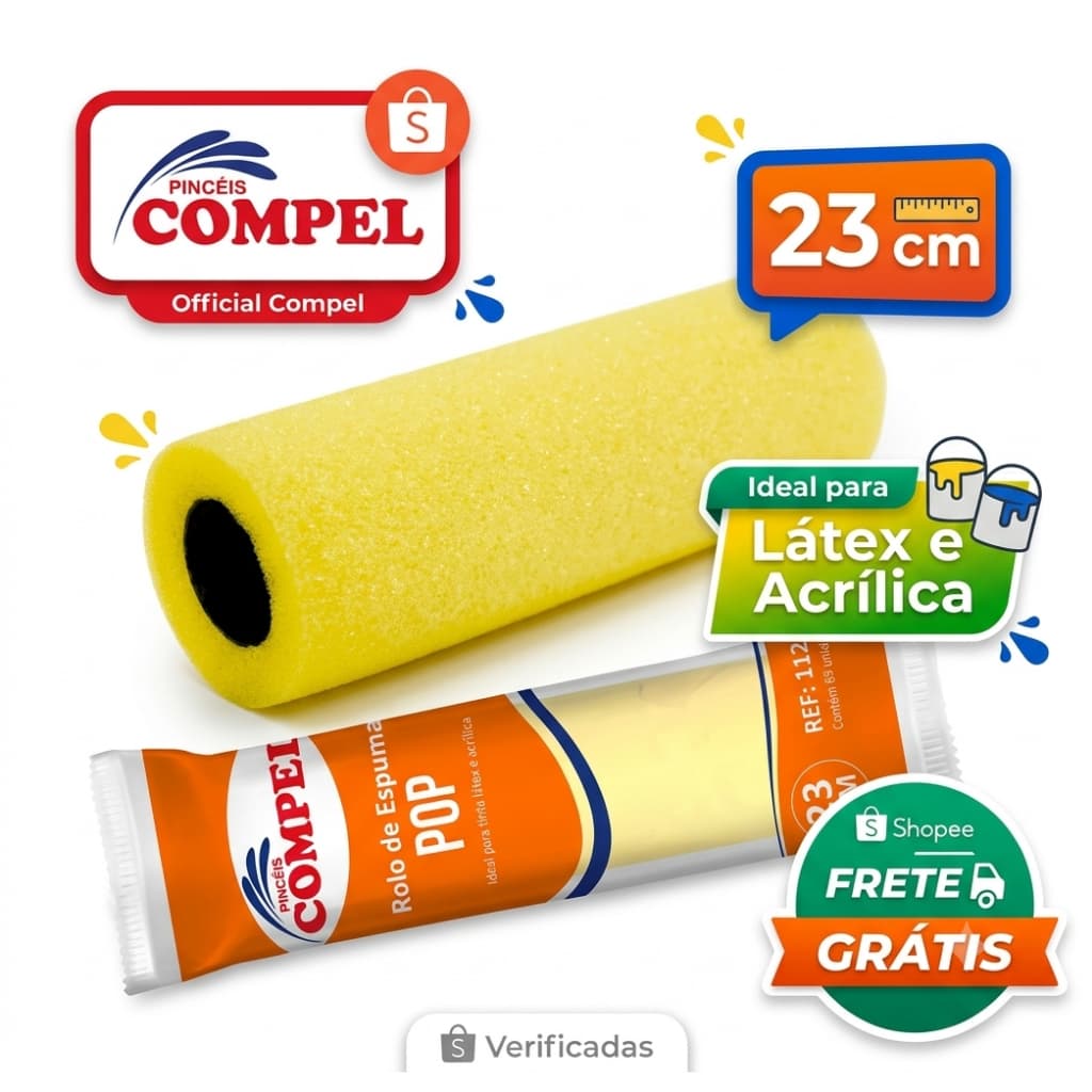 Compel Rolo de Espuma Pop 23cm Sem Cabo