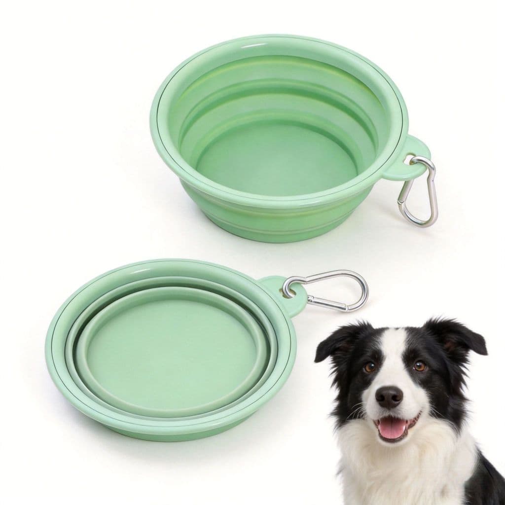 Pote Comedouro Bebedouro Portátil Retrátil Cachorro 350ml e 650ml para Passeio e Viagem