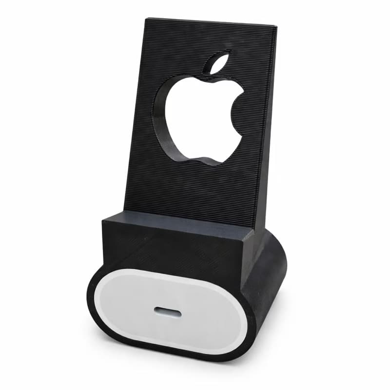 Suporte de Parede para Carregador de iPhone – Compatível com Apple – Preto/Branco