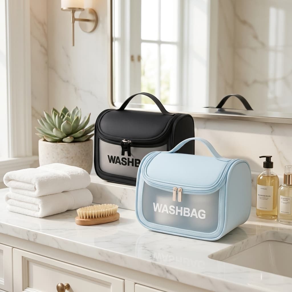 Necessaire Bolsa De Viagem Washbag Impermeável Transparente