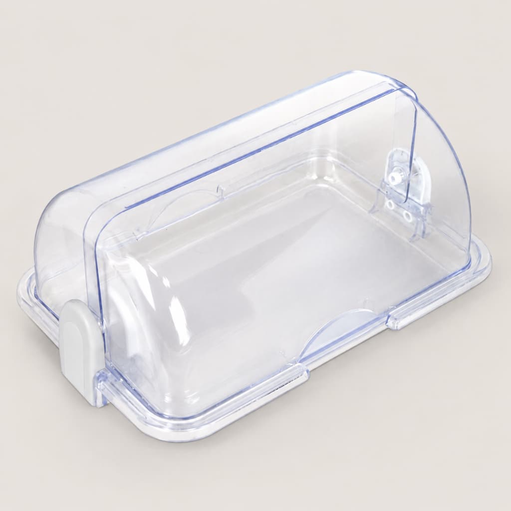 Porta Pão com Tampa Basculante Articulável Transparente Organizador de Pães