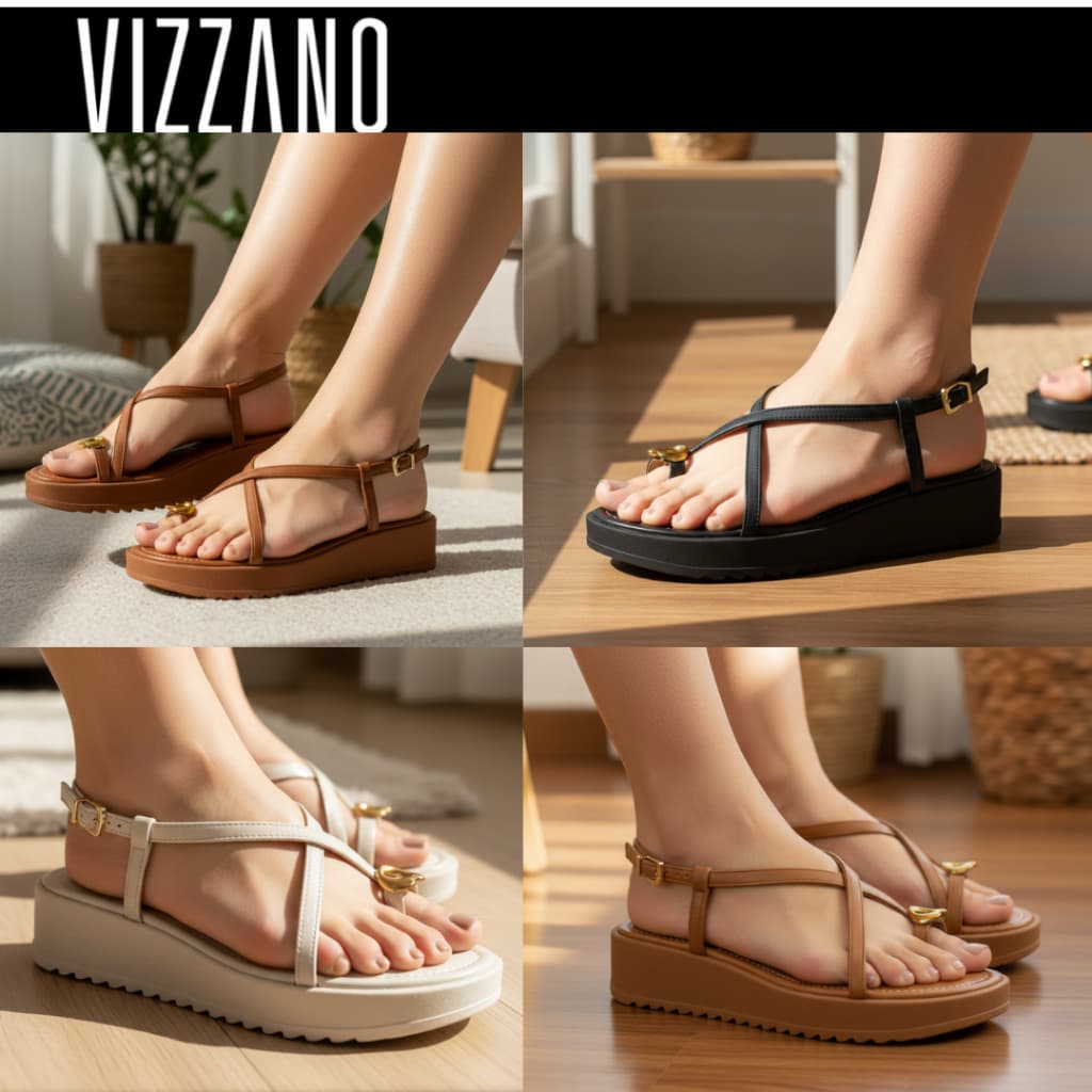 Sandália Flat Feminina Vizzano Plataforma Casual 6492.338