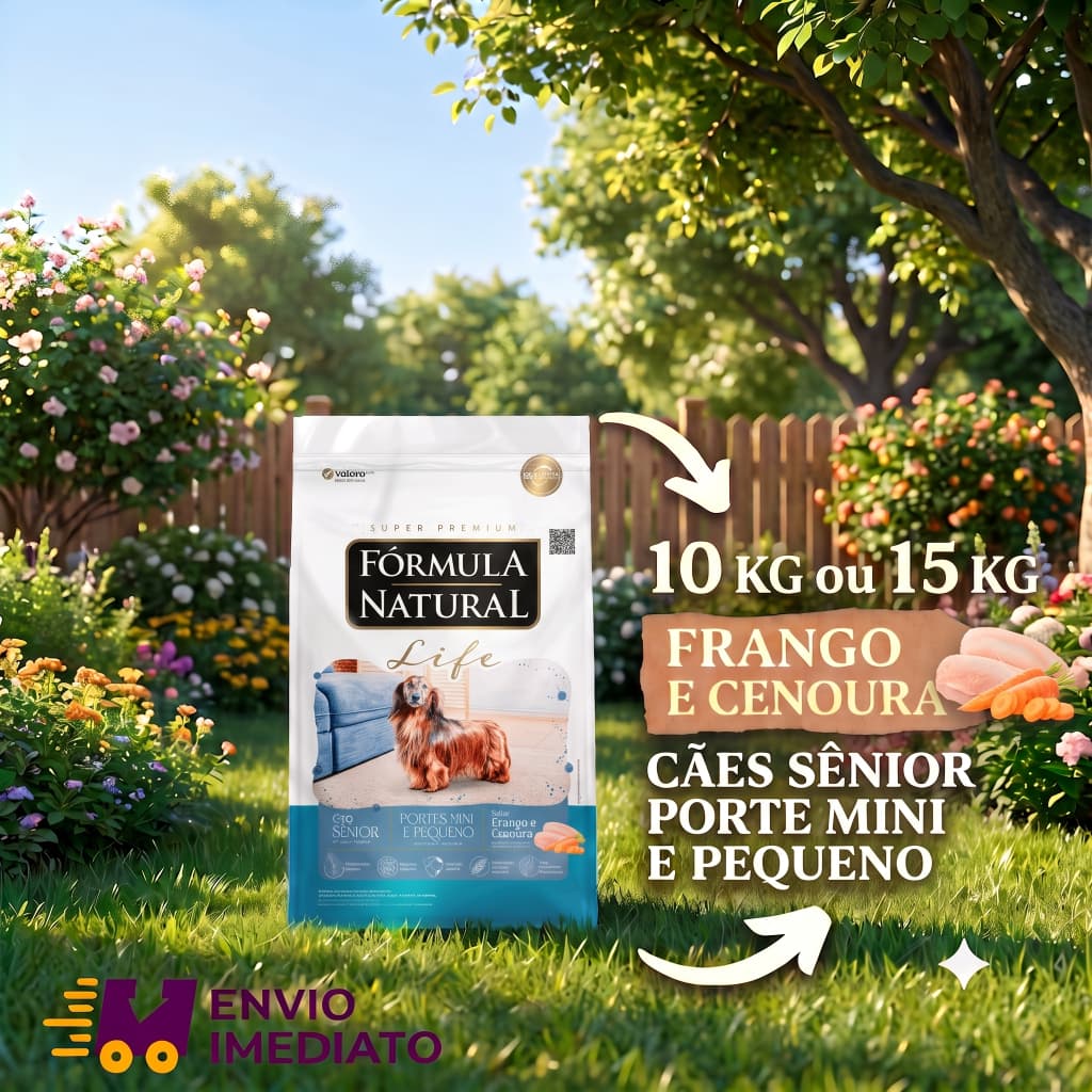 Ração Fórmula Natural Life Cão Sênior Mini e Pequeno 15kg/10kg