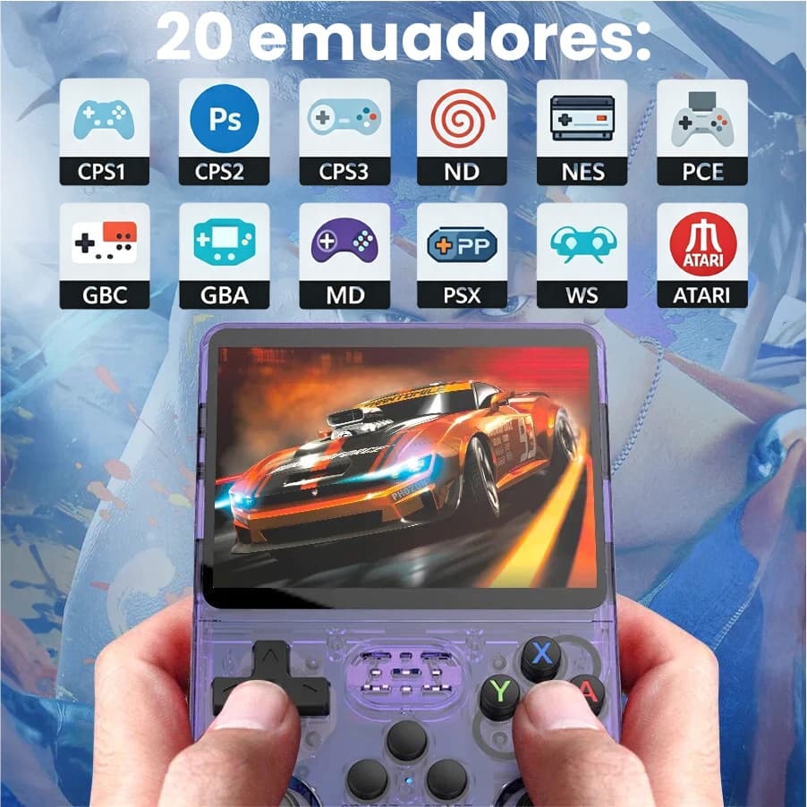 Console Portátil Retrô R36S Versão Android, 64GB, Mais de 20.000 Jogos Embutidos, Ideal para Lazer e Entretenimento