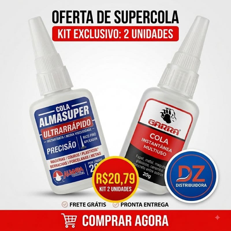 Kit 2 Colas Instantâneas 20g – Almasuper + Garra 793 | Cola Rápida Multiuso