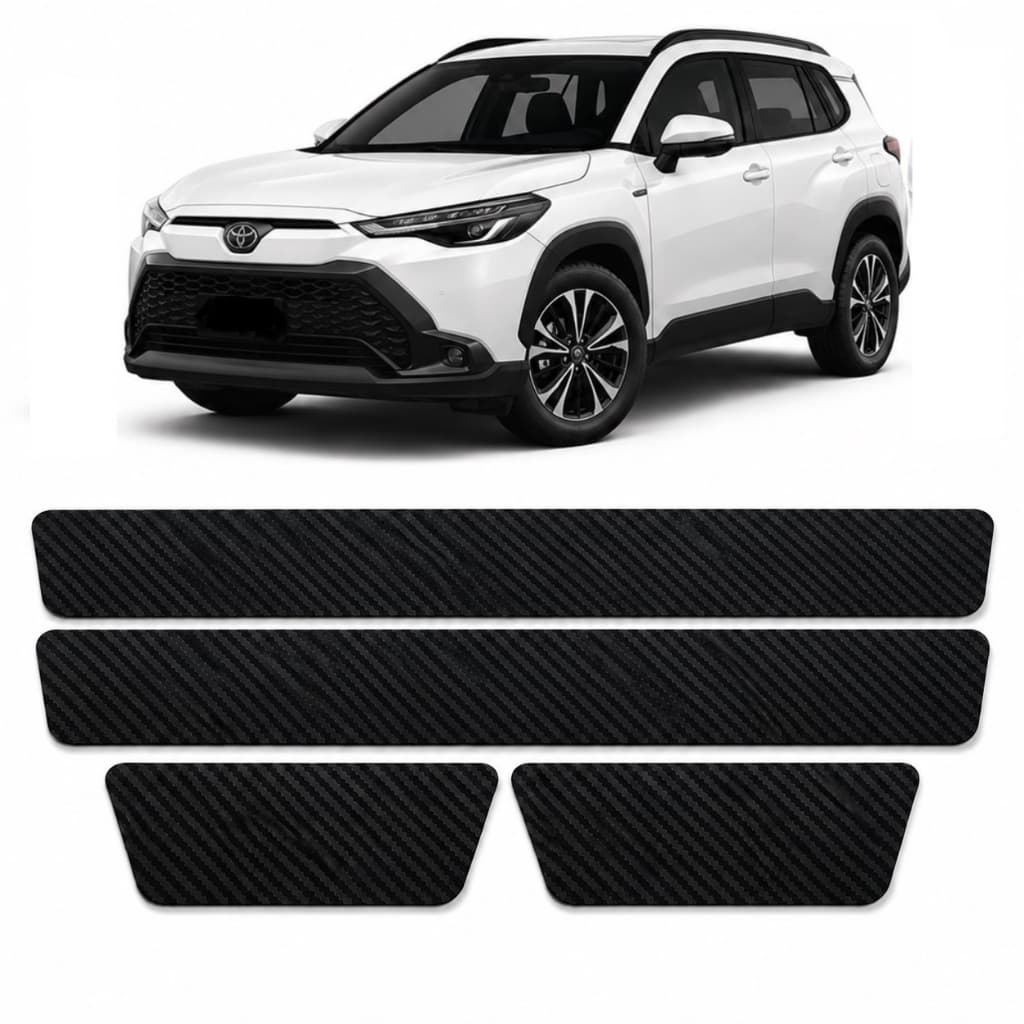 Adesivo Premium Automotivo Soleira De Porta Carro Anti Risco Kit 4un Vários Modelos