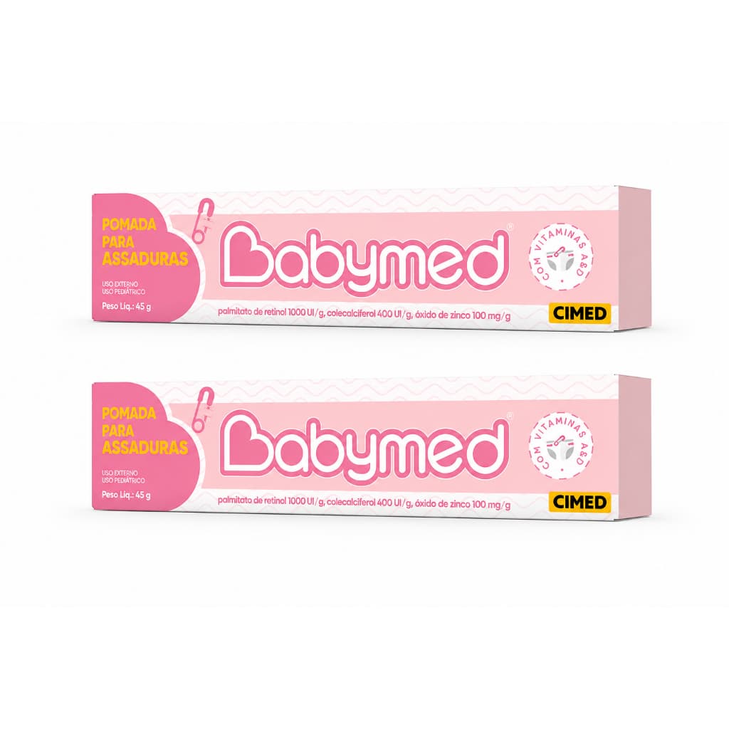 Kit 2 Babymed Rosa Pomada Para Assaduras 45g - Cimed