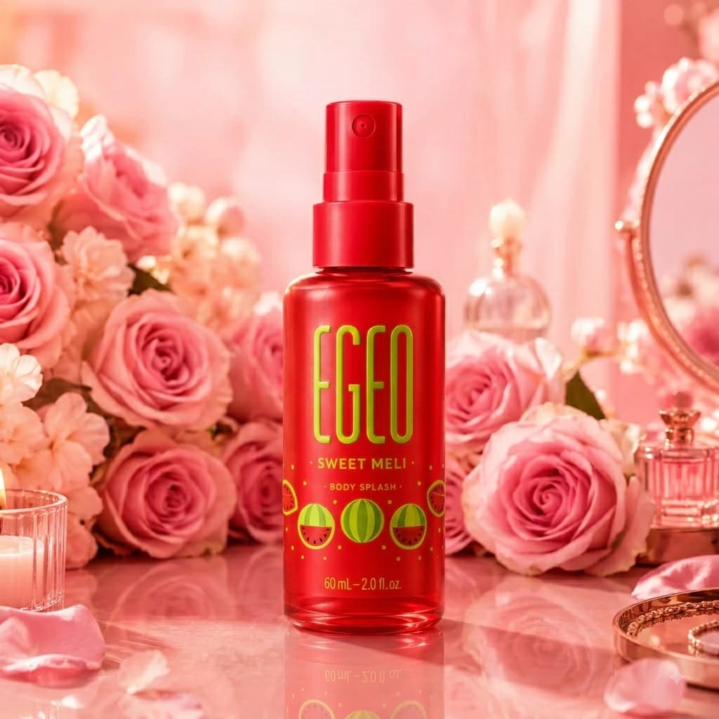Kit 4 Body Splash Egeo Fragrancias refrescantes Vanilla Vibe e Egeo Melancia + Floratta Red (60 ml cada)