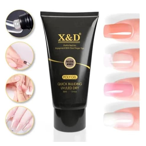 Polygel X&D Construção Rápida LED/UV 30g/15g Para Molde F1/Alongamento De Unhas