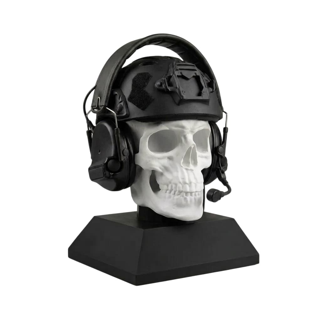 Suporte Headset Gamer Caveira Com Capacete Militar