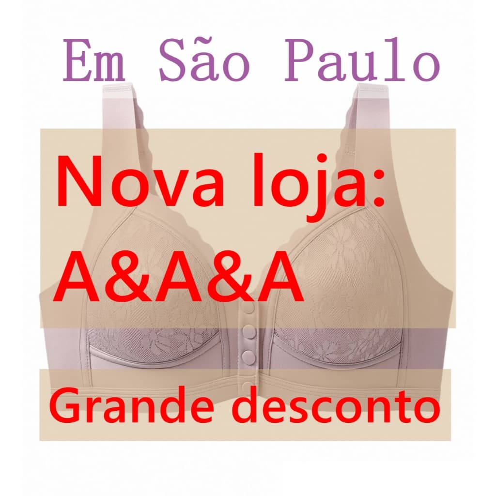 Sutiã Frente-fechado para Mulheres Plus Size Sim Bojo Sem Fio