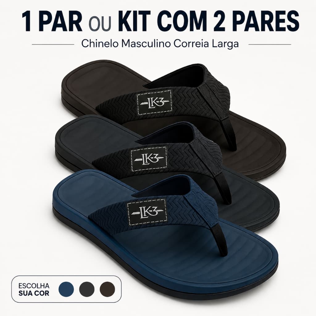 Chinelo Masculino Correia Larga Borracha Confortável Praia Banho Envio Full