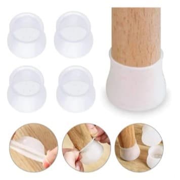 Protetor de Silicone para Móveis – Kit para Cadeiras e Mesas | Proteção Antirriscos para o Piso