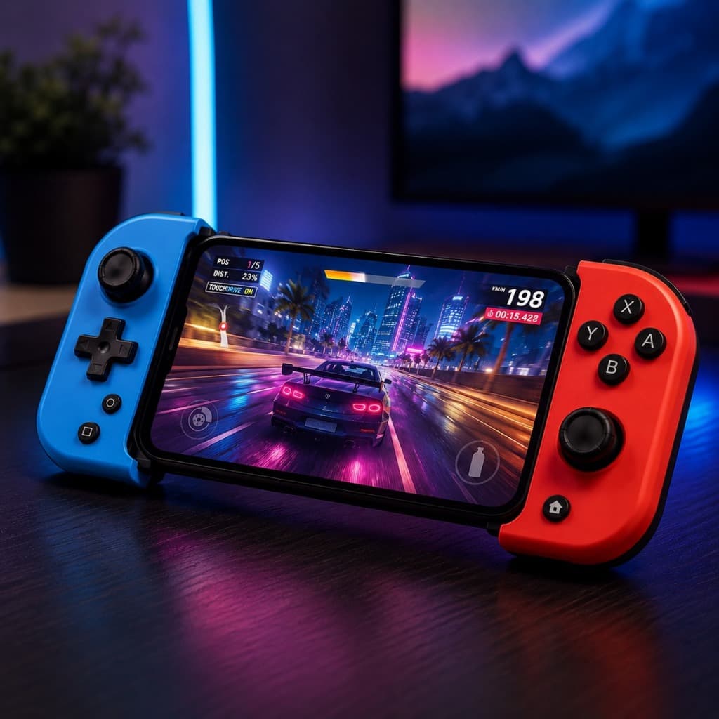 Gamepad Controle Bluetooth para Celular Android iOS Extensível Gamer Recarregável