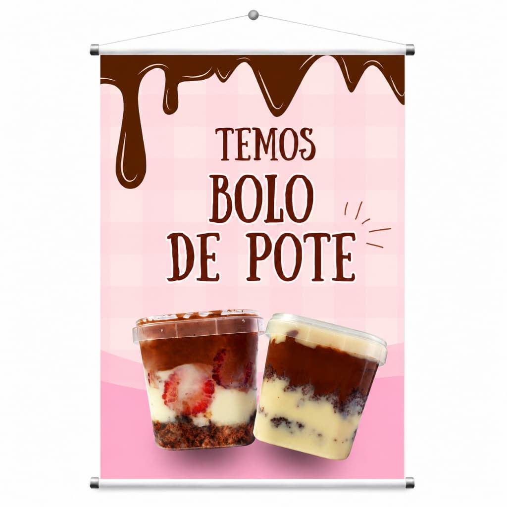 Banner - Temos Bolo de Pote - Confeiteiras  - Pronto para Uso