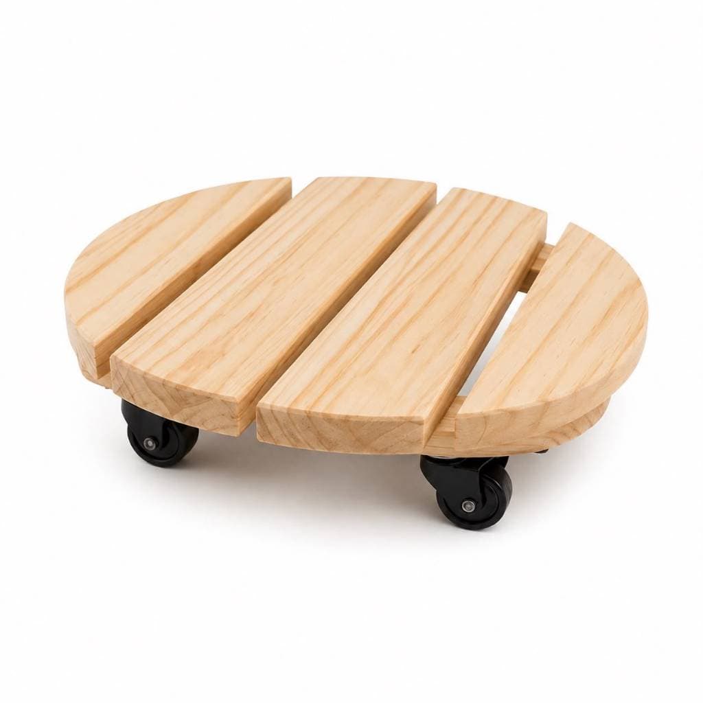 Suporte Para Vaso De Plantas Redondo Pinus Suporte 30 cm Jardim Suculentas Carrinho
