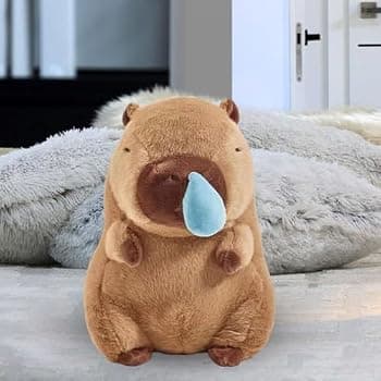 Mochila de Pelúcia Capivara Divertida Bolsa Feminina Infantil Fofa