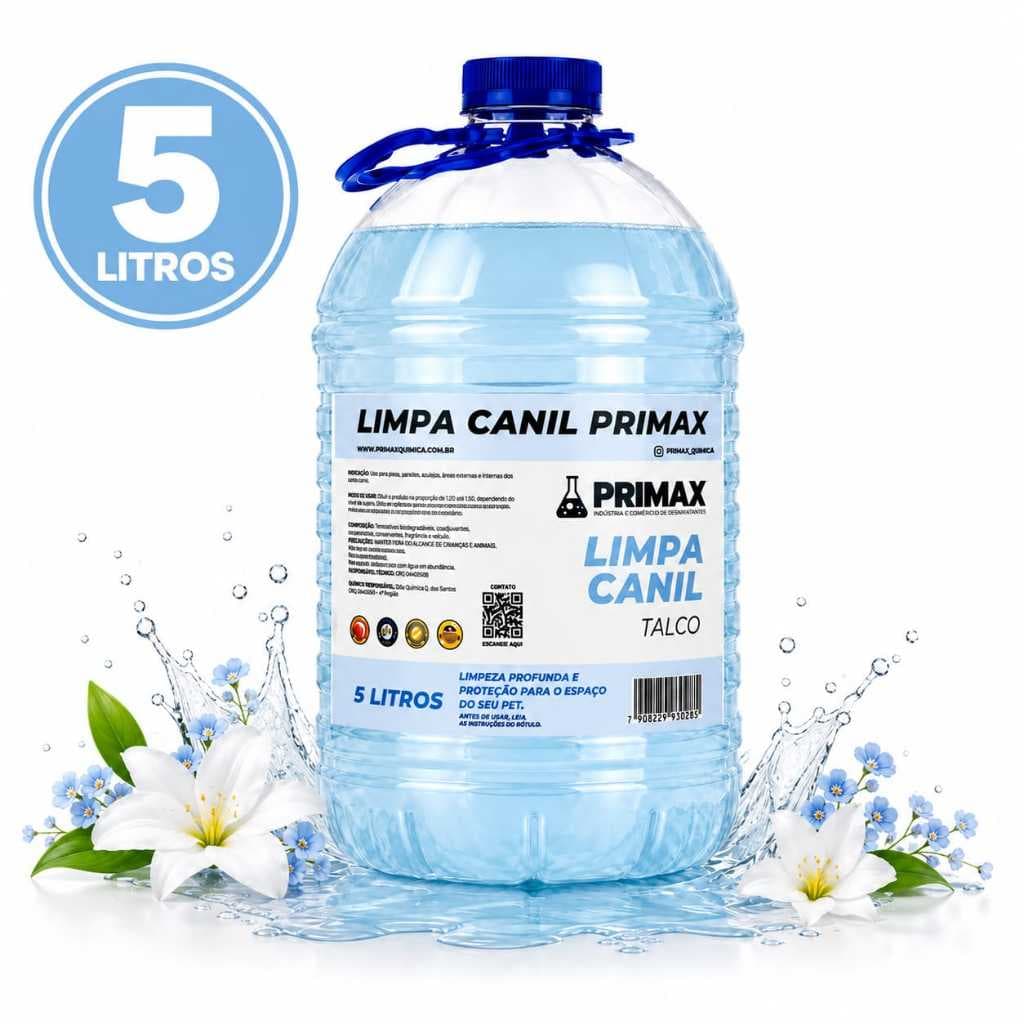 Limpa Canil Talco 5 Litros Limpeza para Canis Pet Shop Clínicas Veterinárias Alto Rendimento