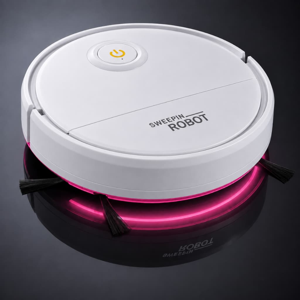 Aspirador de Pó Para Casa Robô Smart Com Sensores de Impacto Limpeza Leve