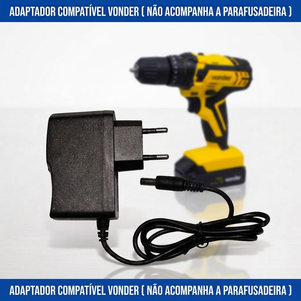 Fonte Carregador Parafusadeira Vonder PFV120 12V Bivolt