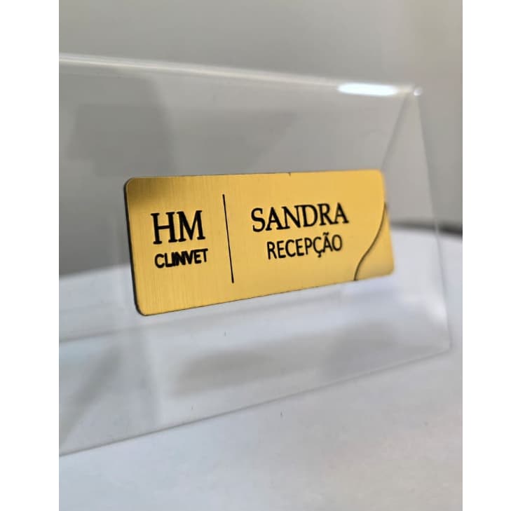 Broche/Botton Magnetico Personalizado Design Aço Escovado - Empresas - Identificação