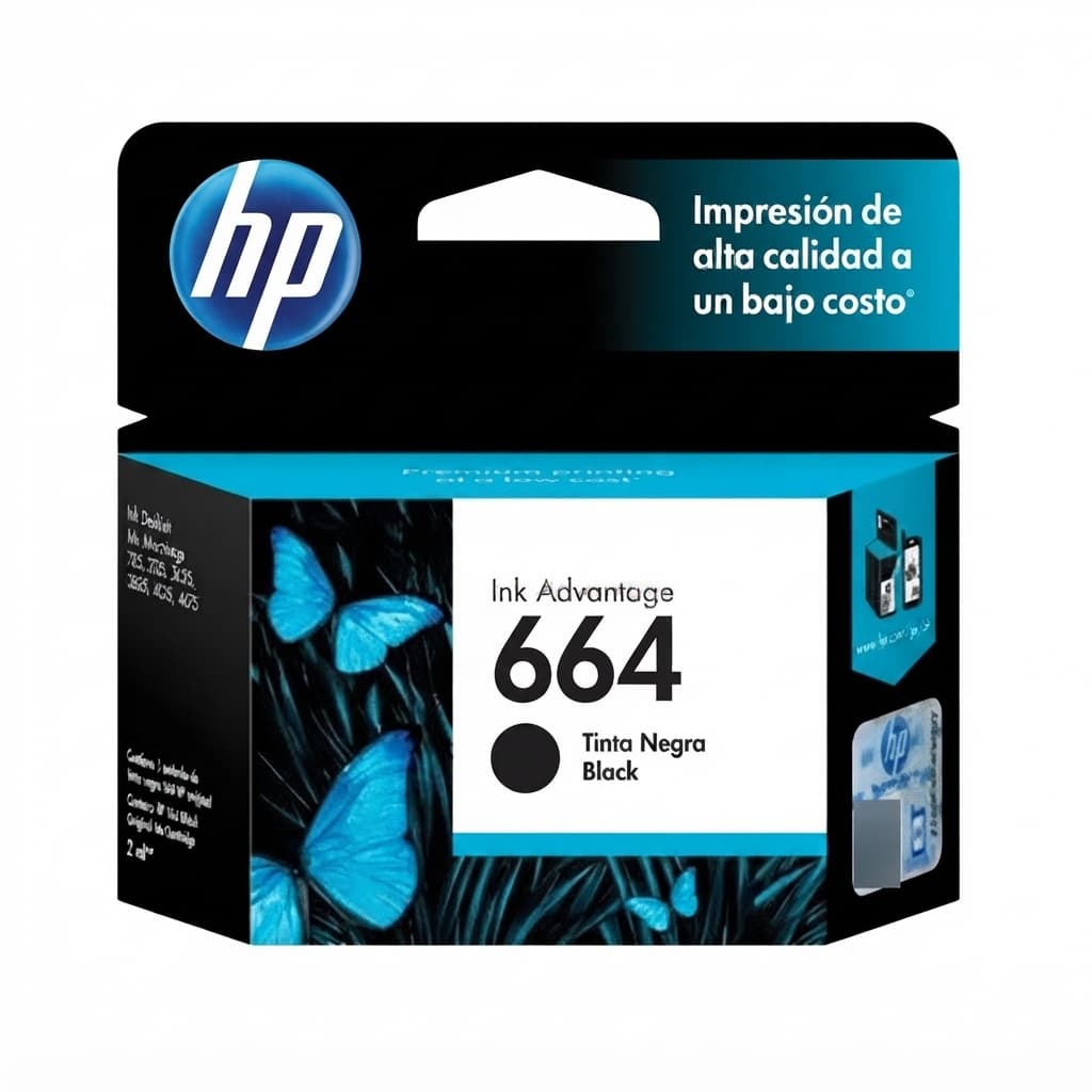Cartucho de Tinta HP 664 Preto F6V29AB - Impressões Nítidas e Resistentes à Água