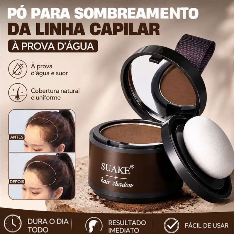 Pó De Linha Fina 4g Sombra Em Maquiagem Corretivo De Cabelo Capa Natural Unissex Produto Para Perda