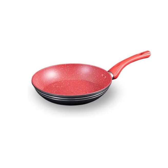 Frigideira RedSilver 24cm Antiaderente Ceramica Inducao Gas Vermelho e Cinza