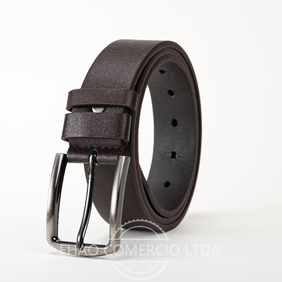 Cinto de material de PU masculino, cinto de moda casual de negócios, cinto masculino marrom de tamanho grande 110-160cm
