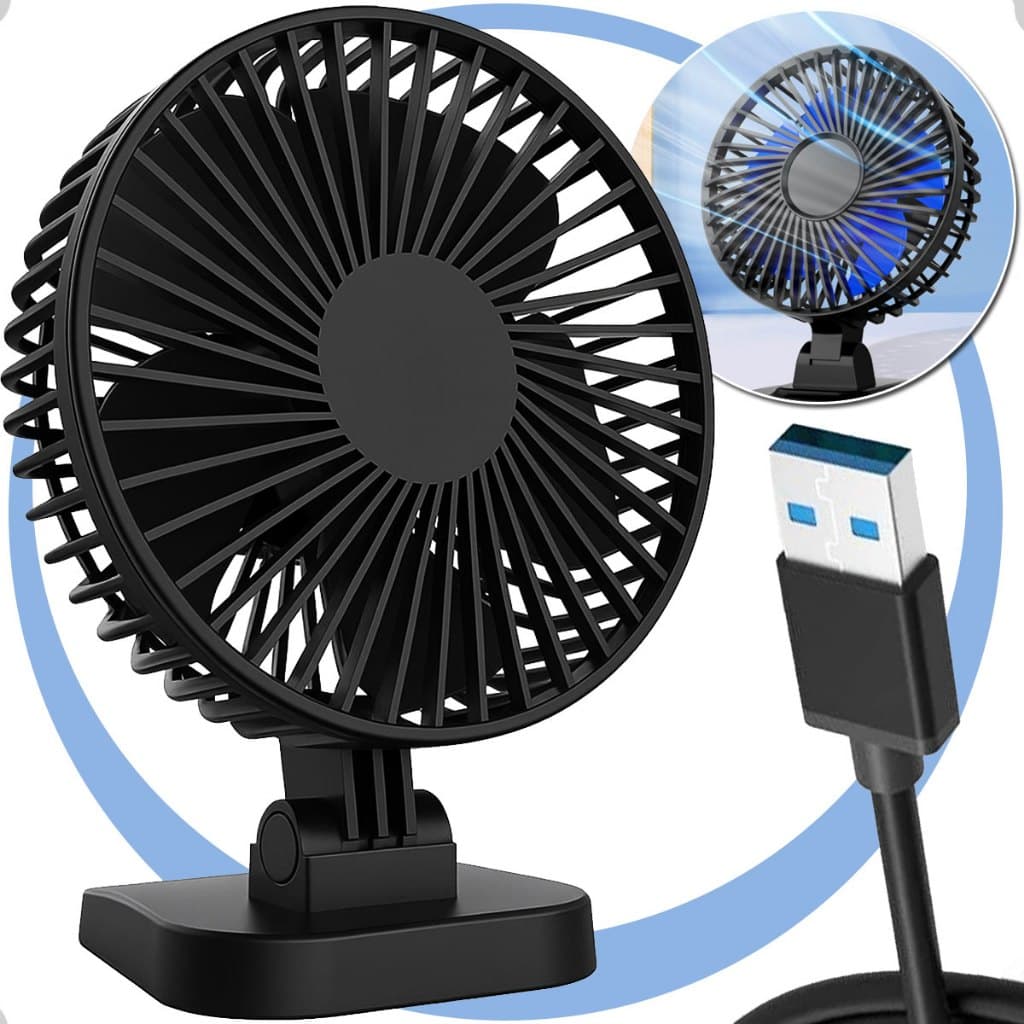 Ventilador de Mesa USB Premium Mini Potente e Silencioso 12W