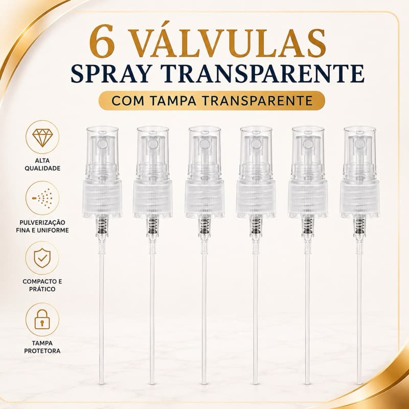 Válvula Spray Transparente com Tampa Transparente 13/410.
