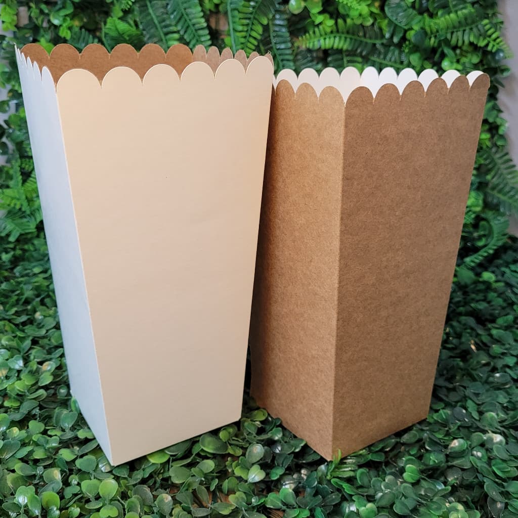 Caixa Embalagem Grande para Pipoca e Chips (9x9x23cm)
