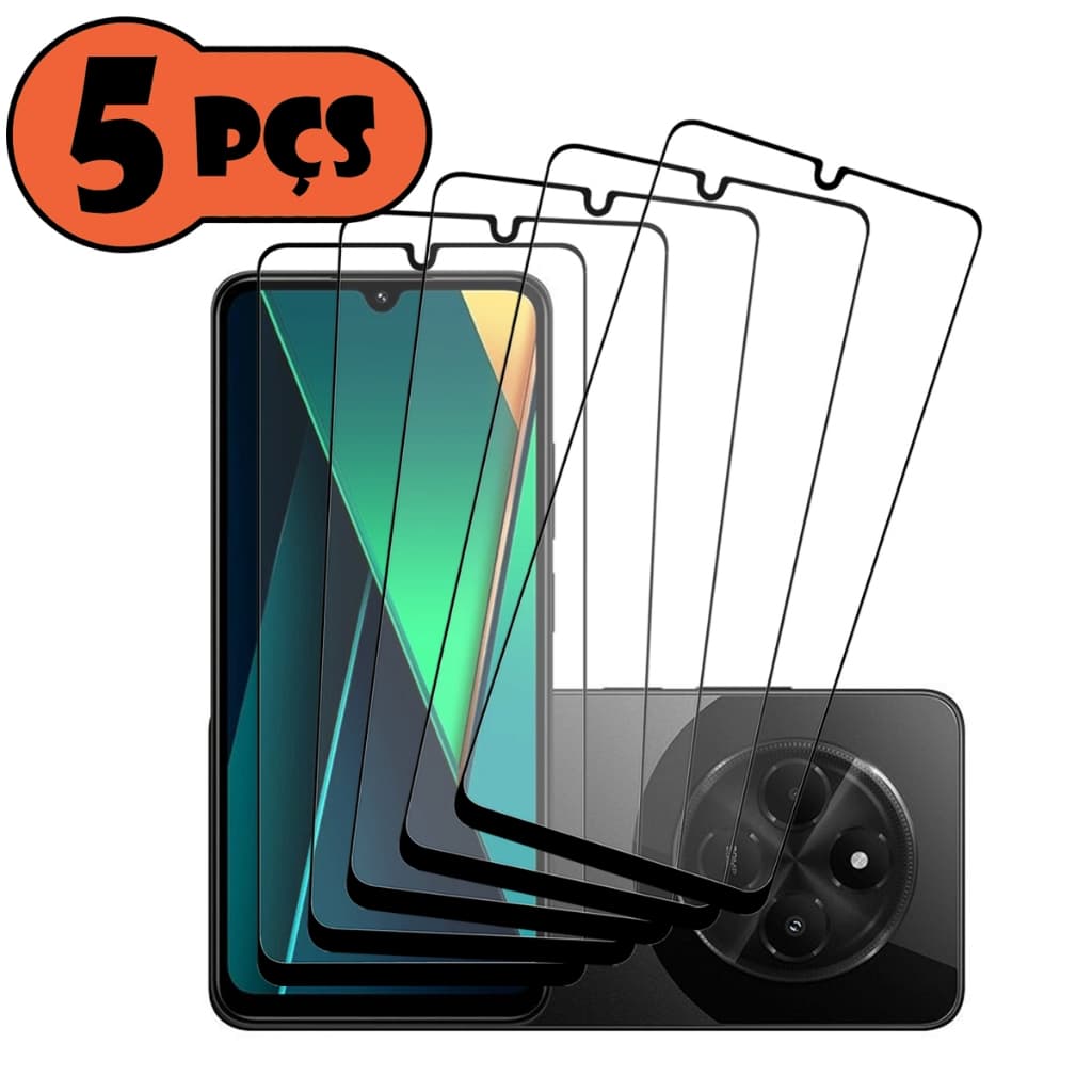 Kit Com 5 Películas de vidro 3D Para Xiaomi Poco C75