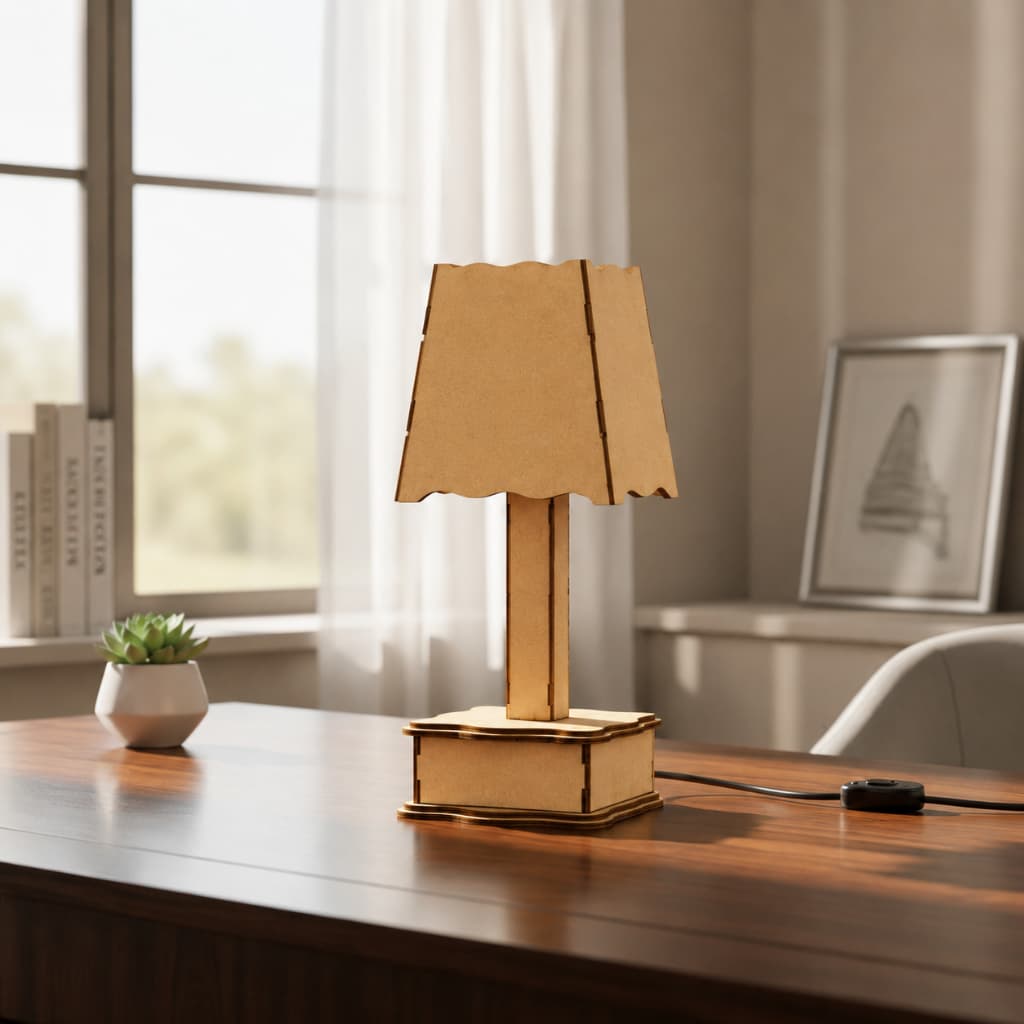 Abajur de decoração em MDF