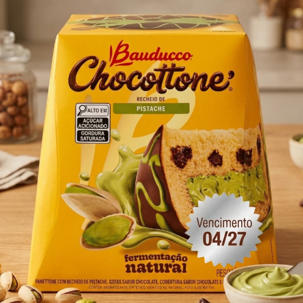 Chocottone Bauducco Recheio de Pistache 450g Bauducco Natal