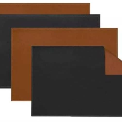 15 JOGOS AMERICANO PRETO DUPLA FACE MARROM + PERSONALIZAÇÃO